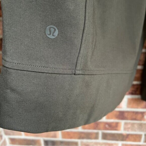 Lululemon  * On-Track Crew Sweatshirt   Top Dark Olive EUC size 12 - Picture 9 of 16